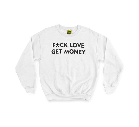 SWEATSHIRT FUCK LOVE WHT